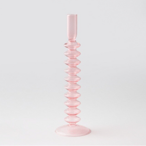 Candelabro De Cristal Rosa - TokoHop