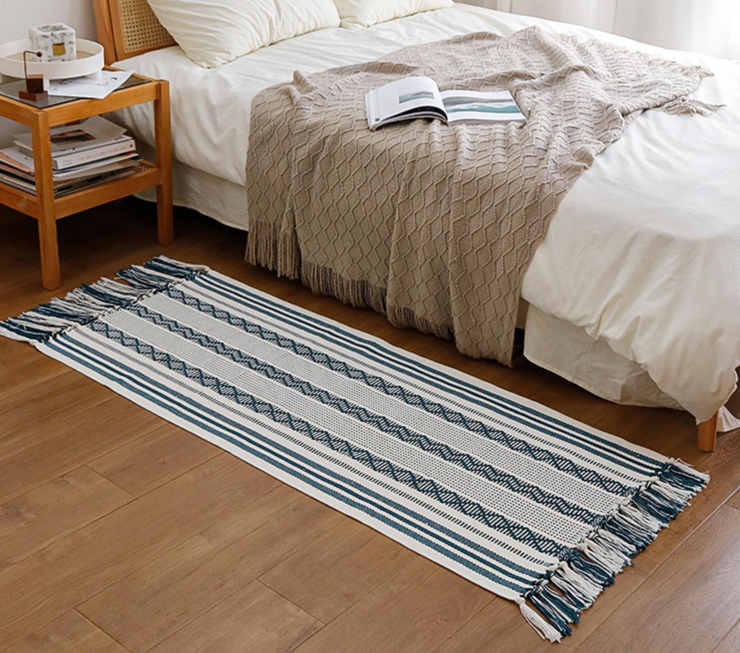 Alfombra Marroquí Azul